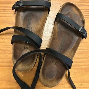 Birkenstock Black and Brown Sandals